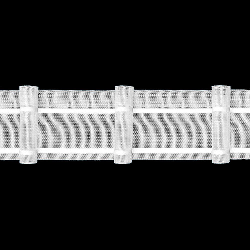 Шторная лента MAGAM U4/z-150 прозрачная, (К=1:1,5, корд-2 шнура) 5 см