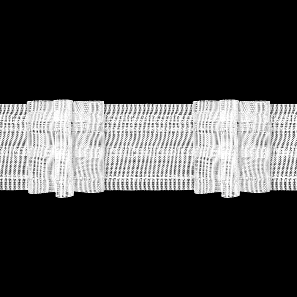 Шторная лента MAGAM TU3-250 прозрачная, (К=1:2,5, корд-2 лески) 5 см