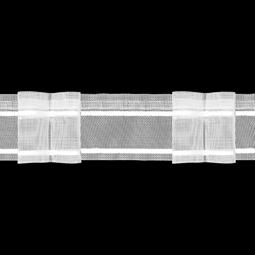 Шторная лента MAGAM U2/Z-200 прозрачная, (К=1:2, корд-2 шнура) 5 см
