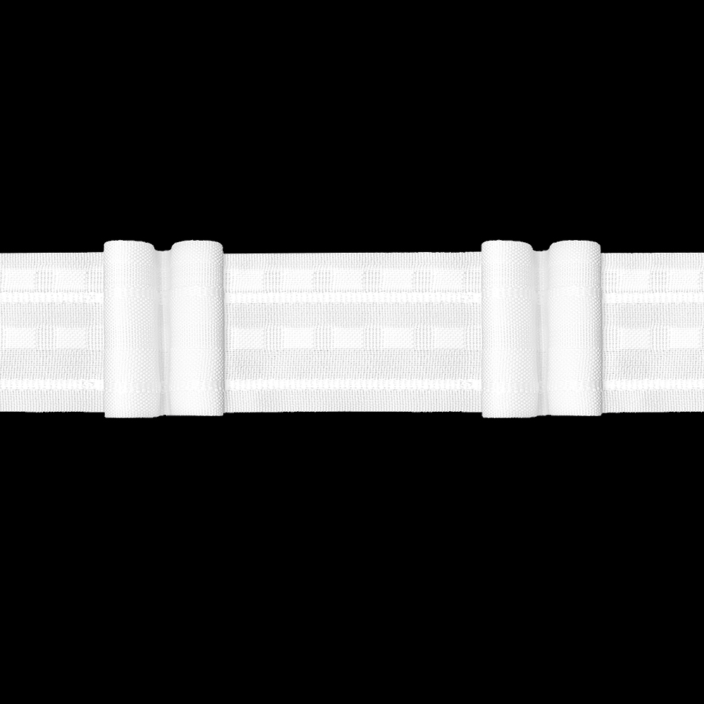 Шторная лента MAGAM U2-200 тканая, (К=1:2, корд-2 шнура) 5 см