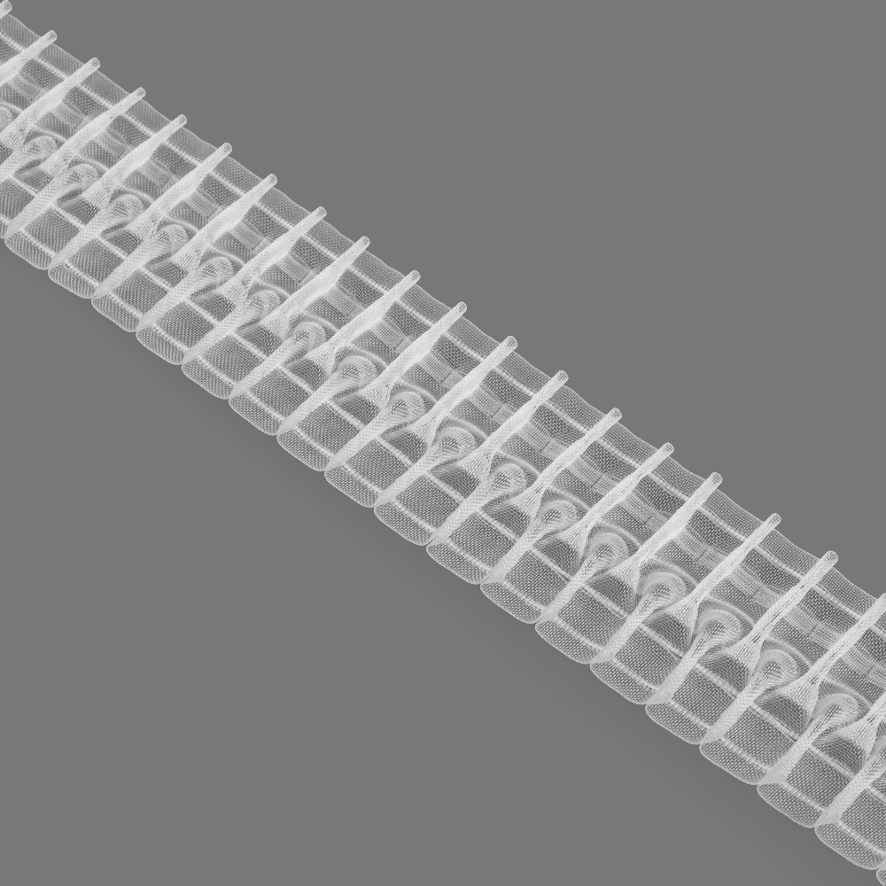 Шторная лента "Буфы" 3972MP (1:2) Oz-is Premium прозрачная 6 см (2 кармана, корд-4 лески)