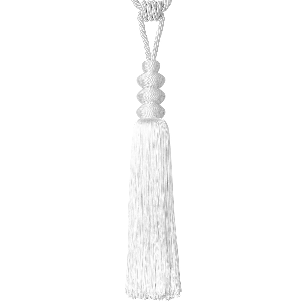 Кисть подхват для штор DAGA-7 Mirtex белый (white) (общая длина 80 см, кисть 35 см)