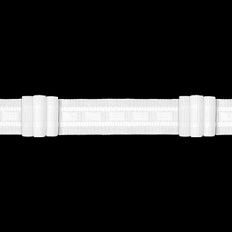 Шторная лента MAGAM F3-200 (5.25.200.1) тканая (К=1:2, корд-2 шнура) 2,5 см