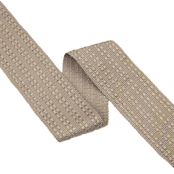 Текстильный бордюр VR05-B3 Mirtex серый "Dotted Line" (4,5 см)