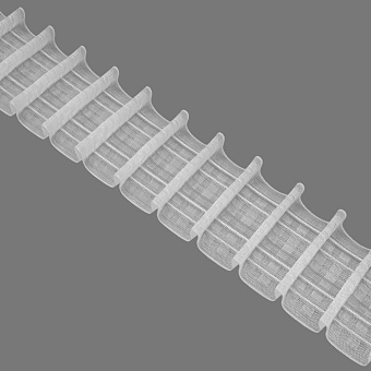 Шторная лента многокарманная 80MP/Soft (1:2) Oz-is Premium прозрачная 8 см